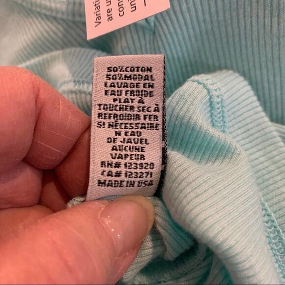 LA Made women’s dress top tunic long sleeve turquoise blue knit size small - Picture 8 of 12